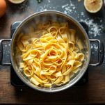 Pasta scolata nella padella