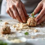 Polpette crude su piano