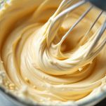 Ciotola con impasto e albumi soffici