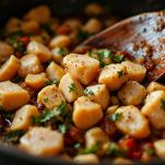 Pollo a pezzi in cottura