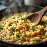 Riso cremoso in cottura