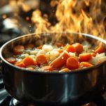 Verdure scolate nella pirofila