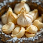 Mortaio e ciotola con composto