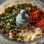 Impasto speziato nel mortaio