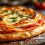 Sfoglia rustica dorata appena sfornata