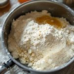 Farina strutto lievito e fecola uniti con acqua