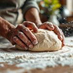 Impasto lavorato a mano fino a liscio