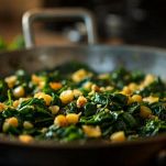 Spinaci con scalogno nel burro