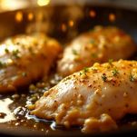 Petto di pollo dorato in padella
