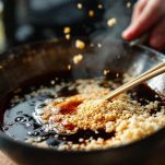 Ciotola con salsa di soia e spezie