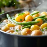 Verdure bollite in pentola