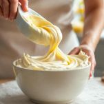 Mousse su disco di frolla con frutta