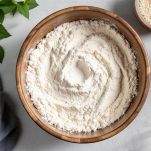 Farina e zucchero nella ciotola