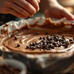 Impasto con cacao e gocce di cioccolato