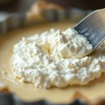 Ricotta distribuita sulla superficie