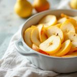 Pere a fette nella teglia