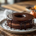 Panna calda su cioccolato tritato