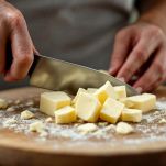 Burro lavorato con frullatore