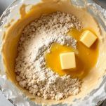 Farine incorporate delicatamente