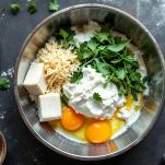 Ricotta mescolata con uova