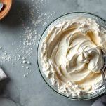 Crema pasticcera divisa in due ciotole