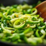 Porri a rondelle in padella