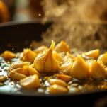 Radicchio in padella con aglio