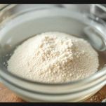 Ciotola con lievito disciolto nell’acqua