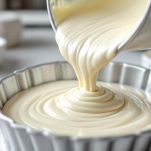 Impasto versato nello stampo da angel cake.