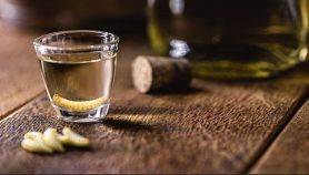 Bicchierino di mezcal con il verme