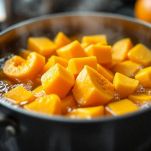 Zucca cotta in padella e schiacciata