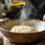 Olio di semi e latte incorporati all’impasto