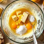 Burro uova e aromi aggiunti all’impasto