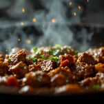 Cuoci la carne marinata