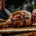 Cosciotto di agnello in teglia