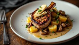 Costolette di vitello con patate, funghi e tartufo