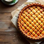 Reticolo di pasta sulla superficie della crostata