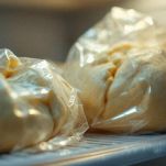 Panetto coperto con pellicola trasparente