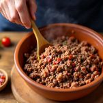 Carne e salame in terrina
