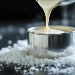 Contenitore con crema per gelato posto nel freezer prima della mantecatura