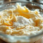 Pastella con uovo mescolata nella ciotola.