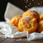 Gelato fritto dorato servito nel piatto.