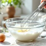 Ciotola con albume e frusta