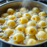 Pentola con acqua bollente