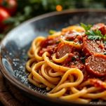 Gramigna nel sugo con Parmigiano