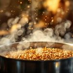 Grano che bolle nella pentola