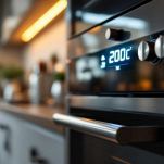 Forno acceso che raggiunge la temperatura.