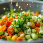 Verdure scolate e patate schiacciate