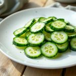 Rondelle sottili di cetriolo