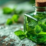 Bottiglia di liquore verde